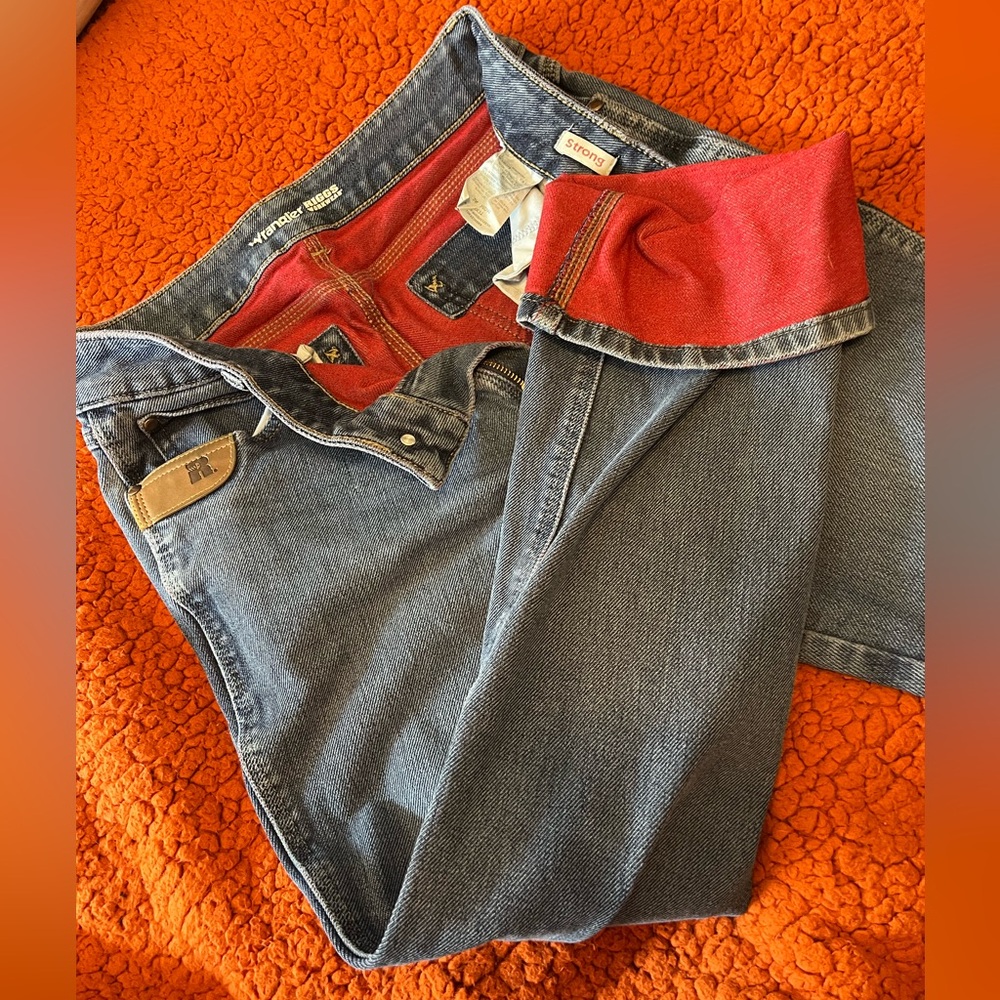 Wrangler Riggs Workwear flannel lined bootcut jeans